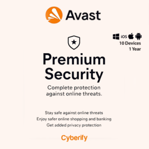 Avast Premium Security 1 Year 10 Devices