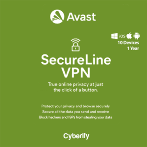 Avast Secureline VPN 1 Year 10 Devices