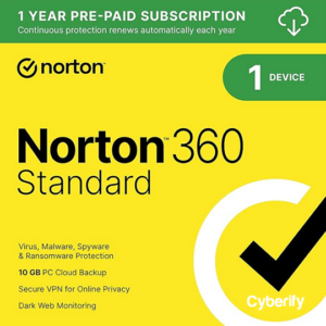 Norton 360 Standard 1 Year 1 Device