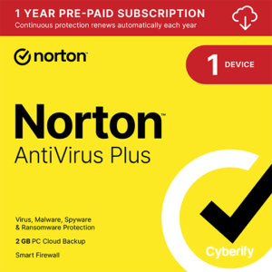 Norton Antivirus Plus 1 Year 1 Device